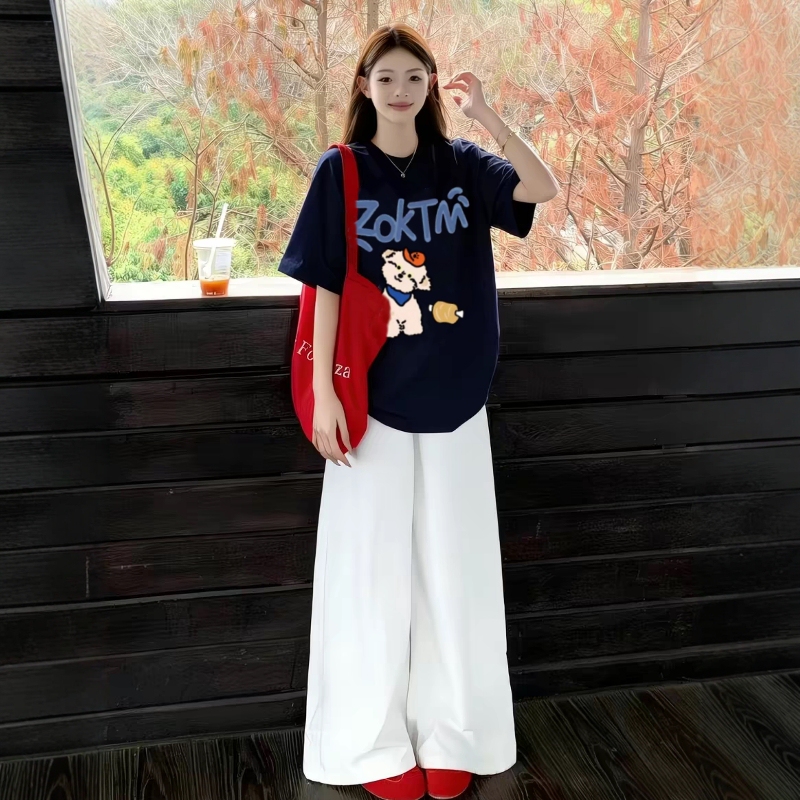 Next Alice Maternity Set Summer New Style Pure Cotton T-Shirt Loose Fit Covering Belly Stylish Pregnancy Outfit Top Trendy