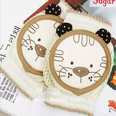 Korea EMS direct delivery-cute infant organic cotton knee protection baby crawling protection knee breathable mesh