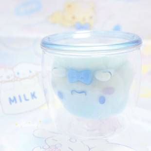 Двухслойный молочный стакан (Miss Yugui Sanrio Cinnamoroll), 180 мл, термостойкость до 80°C