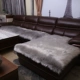 Sofa đệm châu Âu mùa đông chống trượt sang trọng sofa da dài đệm đệm giả len cửa sổ nổi mat tùy chỉnh