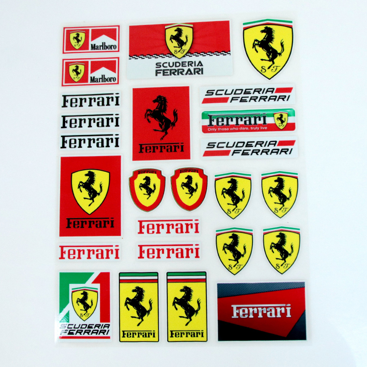 Ferrari Side Emblem Sticker, Porsche Modified Car Sticker, Lamborghini Car Emblem, Bicycle Electric Motorcycle Sticker