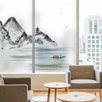 Love stickers custom frosted glass explosion-proof film electrostatic film ink landscape office sticker company-Linjiang Xian