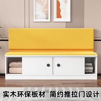 Cardseat sofa household small family restaurant balcony locker customized sofa pack push and pull door card seat wall sofa bench