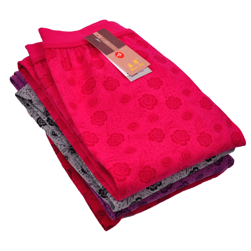 Quần cotton nữ cao eo ấm quần dài một lớp lỏng lẻo cỡ lớn quần dài quần đơn mảnh cotton mặc ấm áp đáy - Quần nóng lên quần tất nữ lót lông