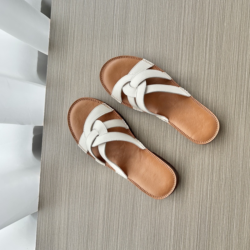 Japanese Style! Soft Sole! Wearable Outdoors! Doesn'T Rub Your Feet! Genuine Leather! Roman Sandals, Comfortable Flat Lazy Sandals for Women Japanese Style! Soft Sole! Wearable Outdoors! Doesn'T Rub Your Feet! Genuine Leather! Roman Sandals, Comfortable Flat Lazy Sandals for Women