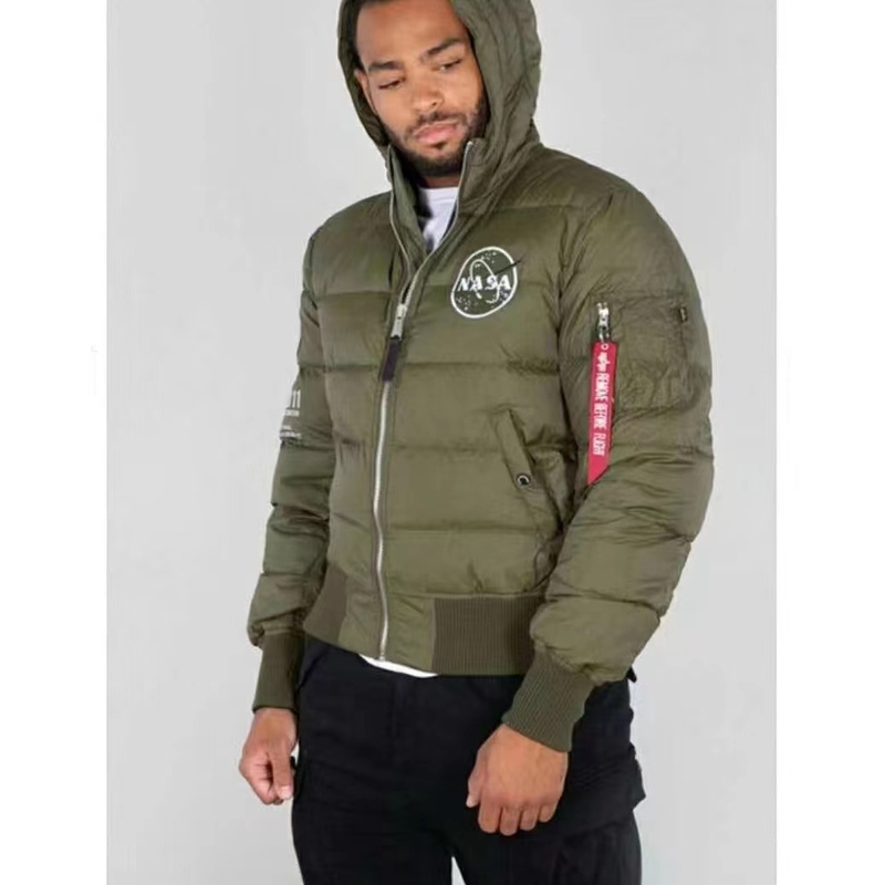 American Alpha down Jacket Alpha Industrial Flight Jacket Ma-1 Flight Suit Apollo No. 11 Commemorative Model American Alpha down Jacket Alpha Industrial Flight Jacket Ma-1 Flight Suit Apollo No. 11 Commemorative Model