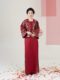 喜至庆来织造司原创新中式改良妆花方领对襟衫直筒半身裙订婚礼服