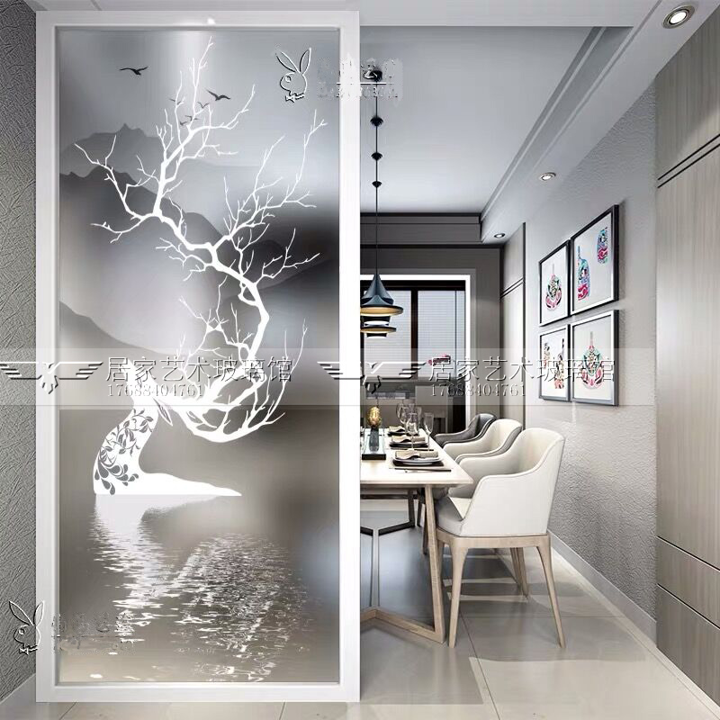 Modern minimalist screen partition living room entrance porch decoration Nordic home bedroom occlusion light luxury mobile entry