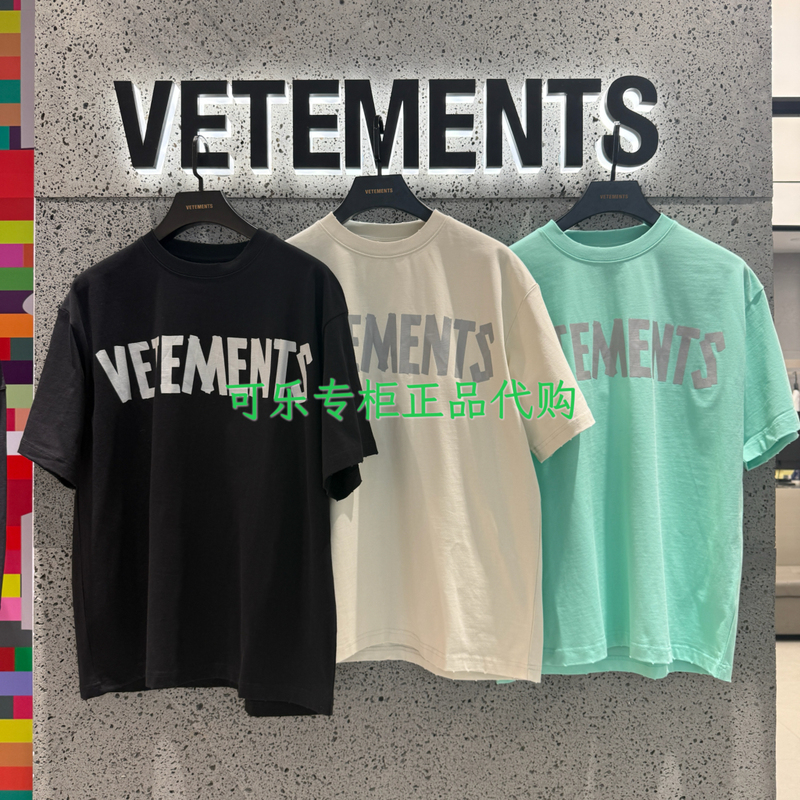 Vetements Genuine Product from the Official Store 2026 Summer Collection Unisex Letter Print Short-Sleeve T-Shirt 36152002