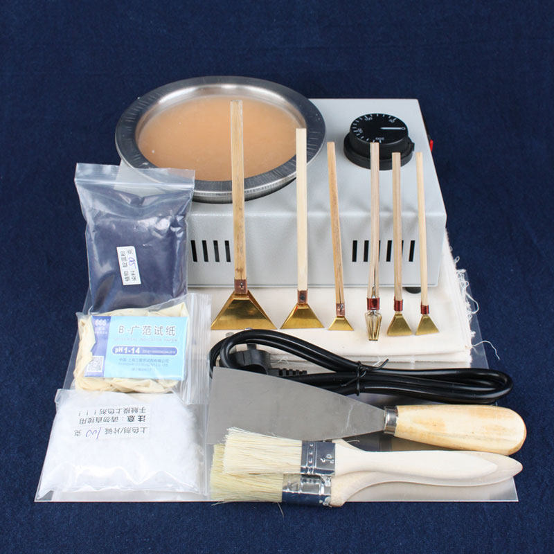 Miao Handmade Wax Dyeing Tool Material Bag Swivel Thermostatic Lava Wax Instrumental A suit of wax knife beeswax mixed wax