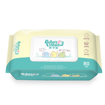 Childrens League baby wet tissue paper newborn hand mouth special Fart Baby young children 80 draw 5 bags home affordable packaging