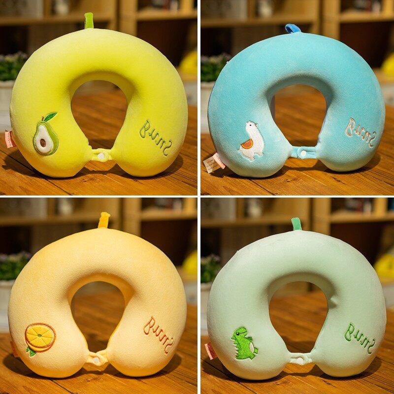 Japanese U Type Pillow Cervical Spine Protection Neck Guard Neck Leaning Against Ram Office U-Shaped Pillow Travel Sitting Car Sleeping Nap Theorist