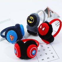 Japanese winter thermal ear cover Children students cute cartoon Spider-Man plush ear warmer ear covered ears