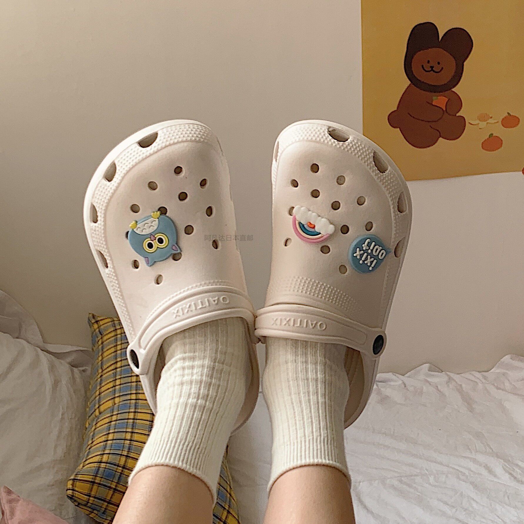 Japanese Japanese Japan Department JULIPET dongle shoes female Shains outside wearing cute cartoon student nurse Baotou sandal sandal beach