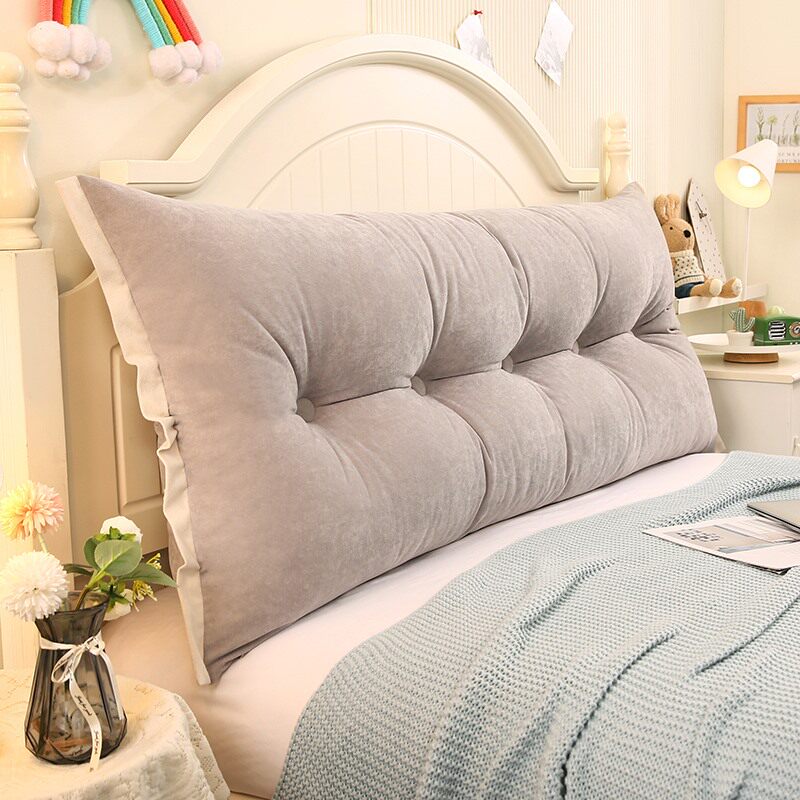 Japanese bedside cushion double large backrest can be fixed with straps fixed bedroom rectangular soft bag removable and washable bed pillow