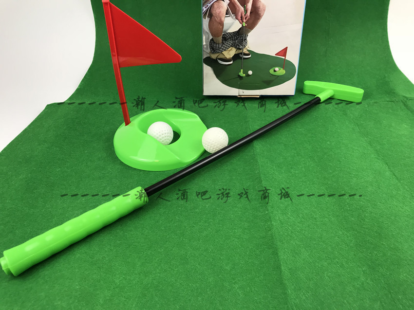 Toilet Golf Game Suit Indoor Casual Entertainment Golf Props Novelty Ball Toy Gift Giver