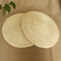 Futon woven-straw round balcony Tatami mat Corn skin Japanese meditation mat Floor mat Silk cushion