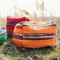 Moroccan style ins single lazy sofa bean bag household stool Bedroom small cute square low stool