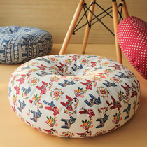 Round cotton linen art thickened futon detachable and washable balcony Tatami tea house Home yoga and room cushion cushion cushion