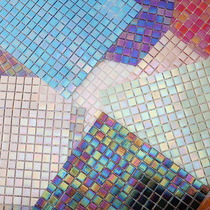 Nordic colorful fantasy glass mosaic tiles gradient swimming pool bathroom wall tiles kitchen outdoor fountain