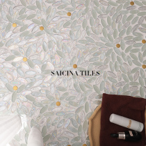 Simple glass oval mosaic tiles floor tiles bathroom bathroom restaurant hotel room wall tiles floor