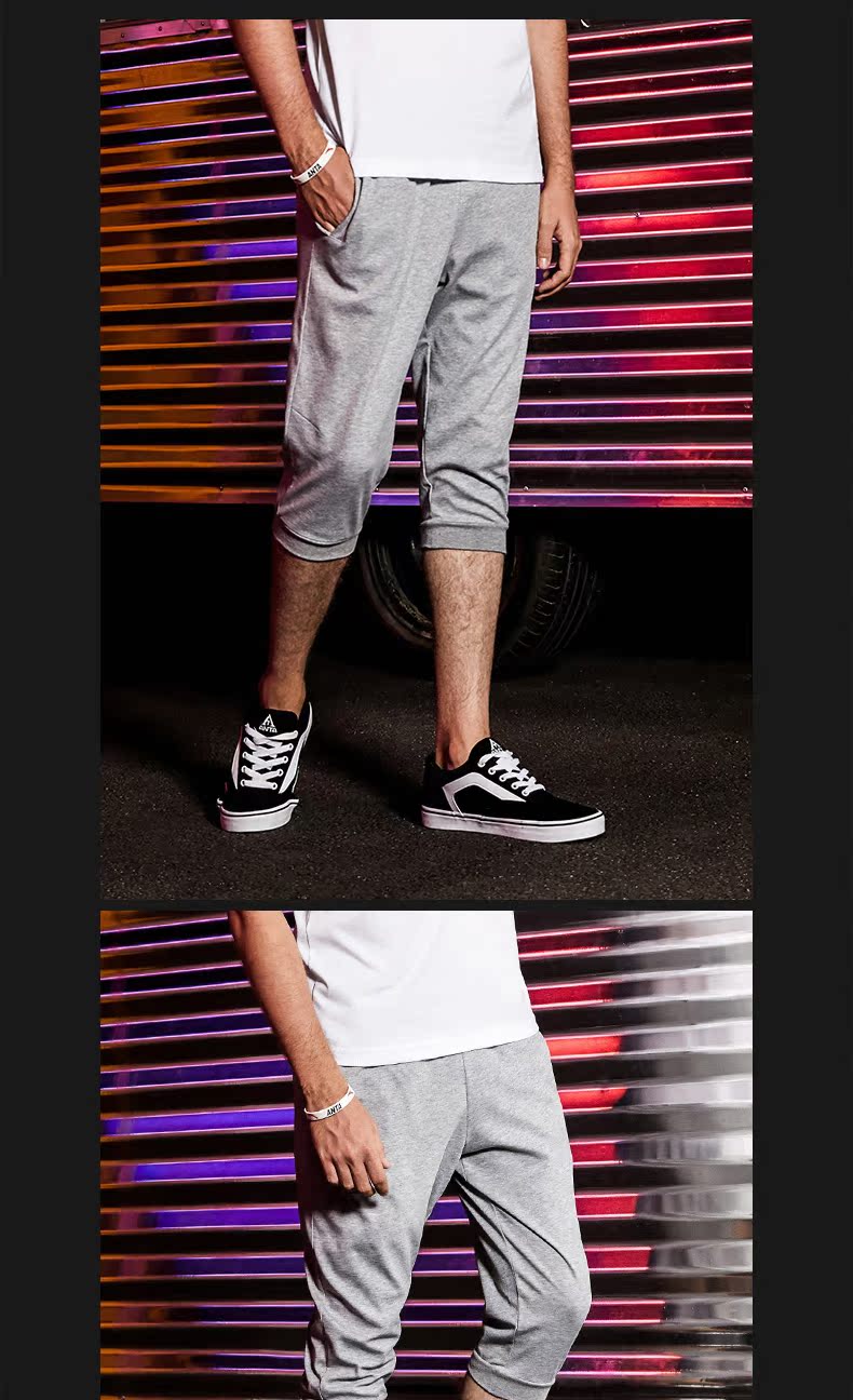 Quần short thể thao Anta quần nam cắt cúp nam cotton cotton 2019 mùa hè quần mỏng phần chạy thoáng khí quần thường - Quần thể thao quần thể thao dài