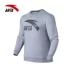 Anta áo len nam áo thun 2019 mùa xuân mới chính thức xác thực logo cổ tròn thể thao và trang phục nam - Thể thao lông cừu / jumper áo hoodie nữ đen Thể thao lông cừu / jumper