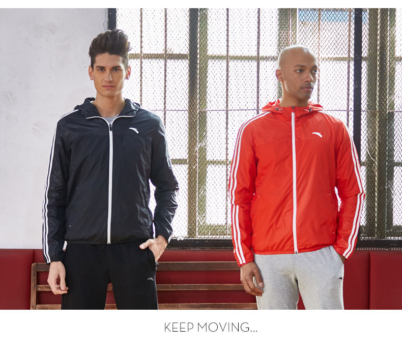 Anta thể thao áo gió nam quần áo 2018 mới mùa xuân sọc áo thể thao windproof áo khoác chạy áo khoác thể thao mẫu áo gió nam đẹp 2020