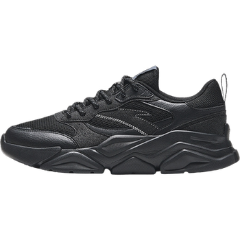 Anta black warrior men's thick-soled cushioning sneakers