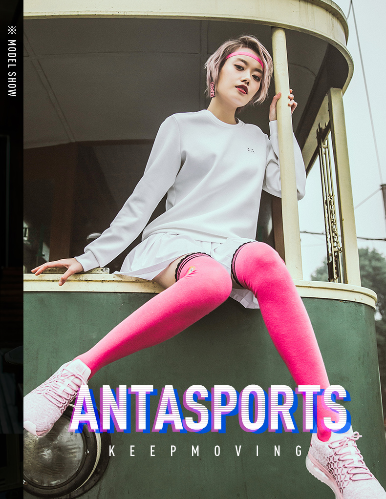 Anta áo len nữ 2018 mới giản dị thoải mái dễ thương áo thun đan áo thể thao 16917728 áo khoác hoodie nữ