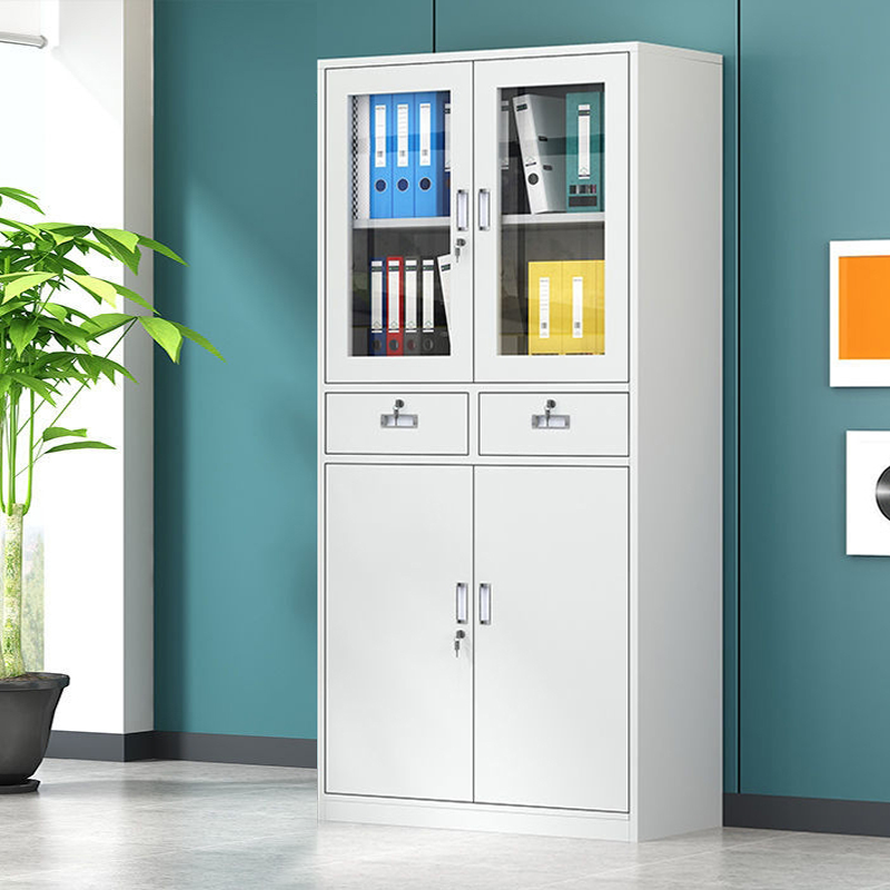 Hangzhou Steel Filing Cabinet Office Tin Cabinet Information Confidential Key Cabinet Short Middle Two Bucket Multilayer Containing Cabinet