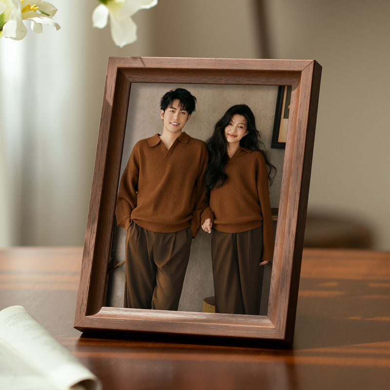 Couple Photo Printing with Empty Frame for Wall Hanging, Custom Display Stand, Photo Album Framing, Solid Wood Picture Frame Display Stand 6inch Couple Photo Printing with Empty Frame for Wall Hanging, Custom Display Stand, Photo Album Framing, Solid Wood Picture Frame Display Stand 6inch