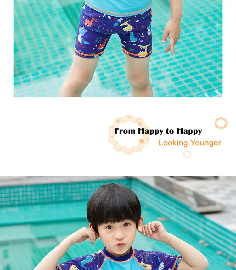 Đồ bơi bé trai 2019 mới 2-11 tuổi Đồ chơi trẻ em khủng long chia đôi áo chống nắng cho bé trai bơi - Bộ đồ bơi của Kid đồ tắm cho bé