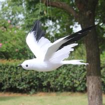 Simulation animal white flying seagull model feather bird toy ornaments craft photography props Large venue decoration