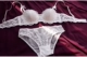 Hoa trái tim nửa cốc đồ lót tập hợp ngực nhỏ gợi cảm ren mỏng cotton hỗ trợ rim bra set phần mỏng