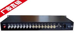 New 16-channel audio optical transceiver 1U chassis lotus head audio 16-channel audio digital optical transceiver