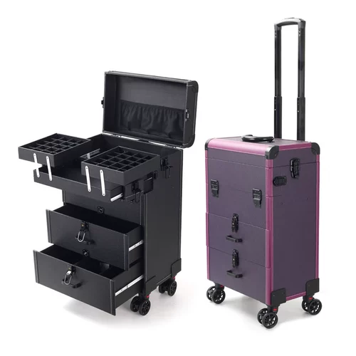 Профессиональная вместительная и большая коробка для маникюра, чемодан, косметический ящик для хранения
