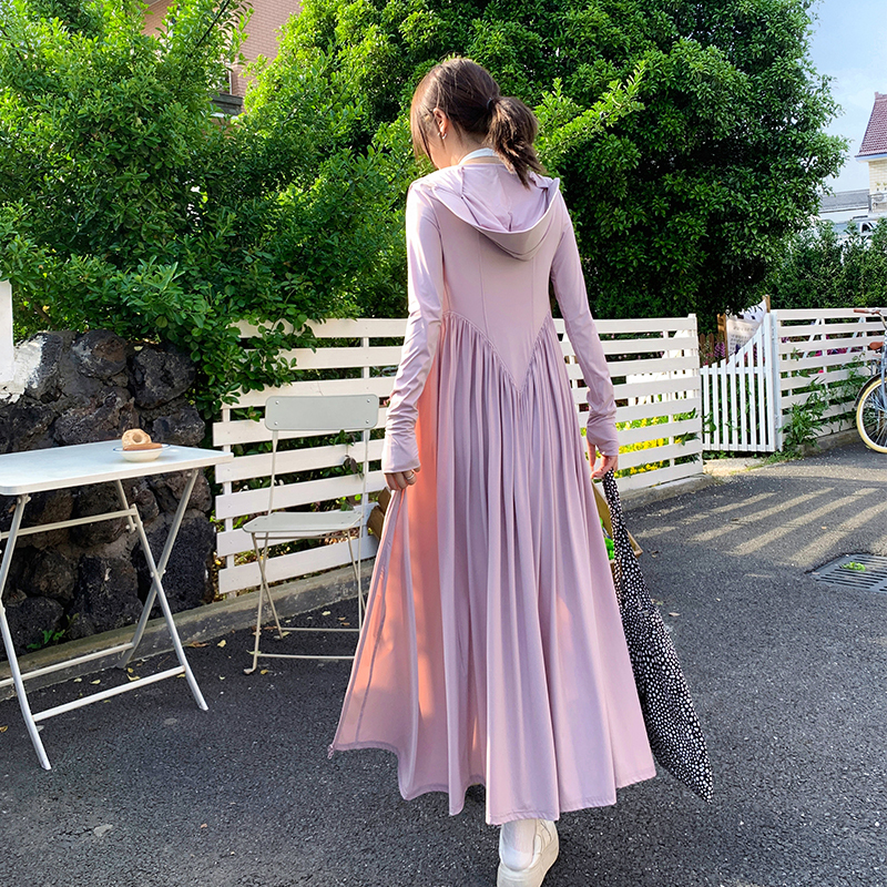Full-Body Sun Protection Clothing for Women 2026 New Lightweight Anti-Uv Extra-Long Sun Protection Clothing Cardigan with Waist-Cinching Slim Fit Jacket
