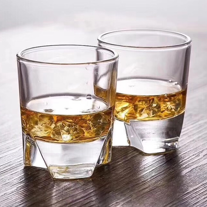 Crystal glass Two glasses of white wine glass 100ml125 ml 2 Two wine glasses white wine Home Thick Bottom Beer Mug