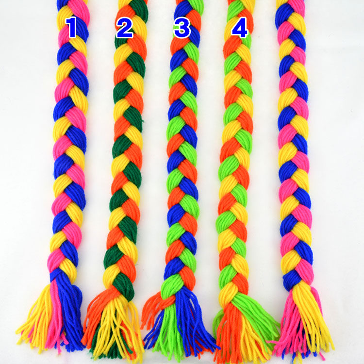 Kindergarten wool tail children weave braids make games Children's games Toys Parent-child games
