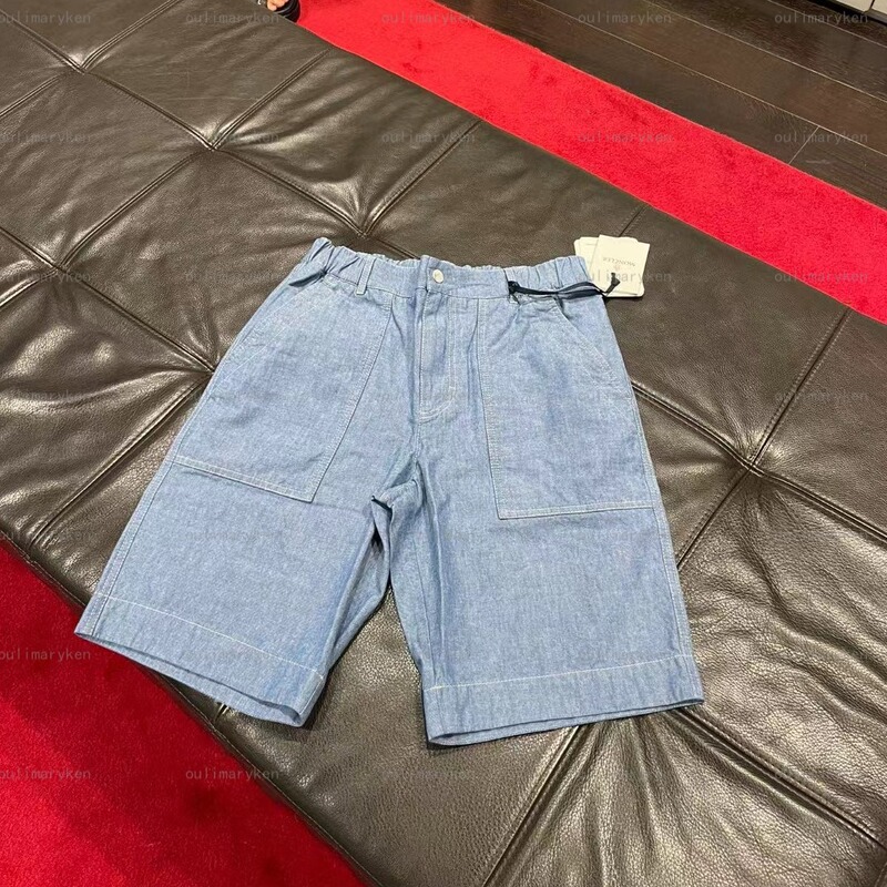 Italian Outlet Moncler Boys' Thin Denim Casual Shorts Non-Elastic Blue 14A Years Old