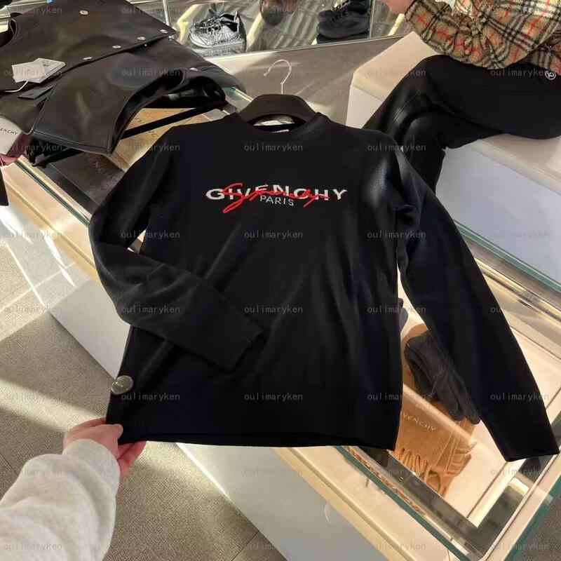 Italian Outlet Givenchy Classic Logo Men's 100% Wool Sweater Black XS m L Size