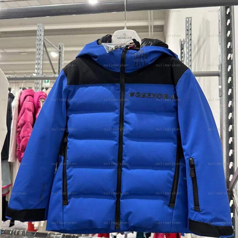 Italian Outlet Moncler Boys' Hooded Ski down Jacket Montmiral Blue 4A Years Old