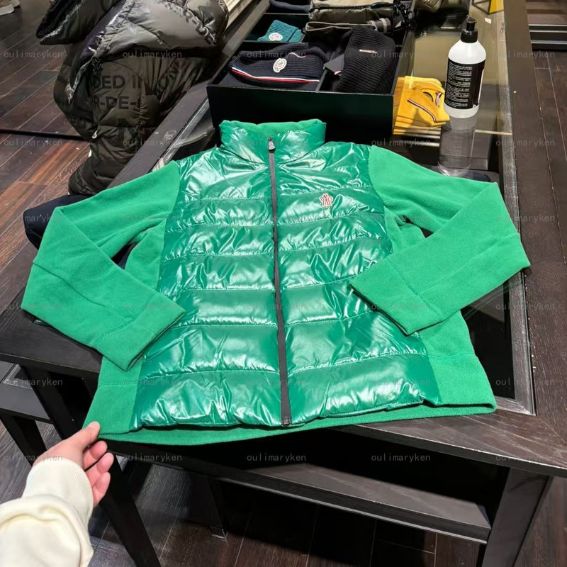 Italian Outlet Moncler Boys' Lightweight Fleece-Lined down Jacket, Green, Sizes 6, 8, 10A Years Old