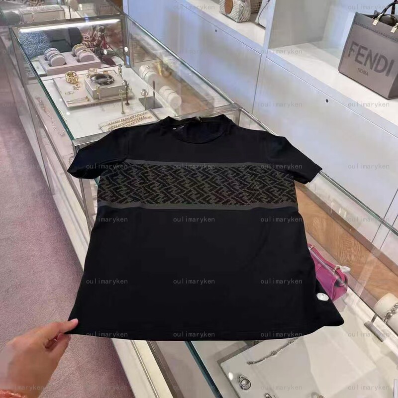 Outlet Discount Fendi Men's Crew Neck Short-Sleeve T-Shirt Classic Logo Black Size L