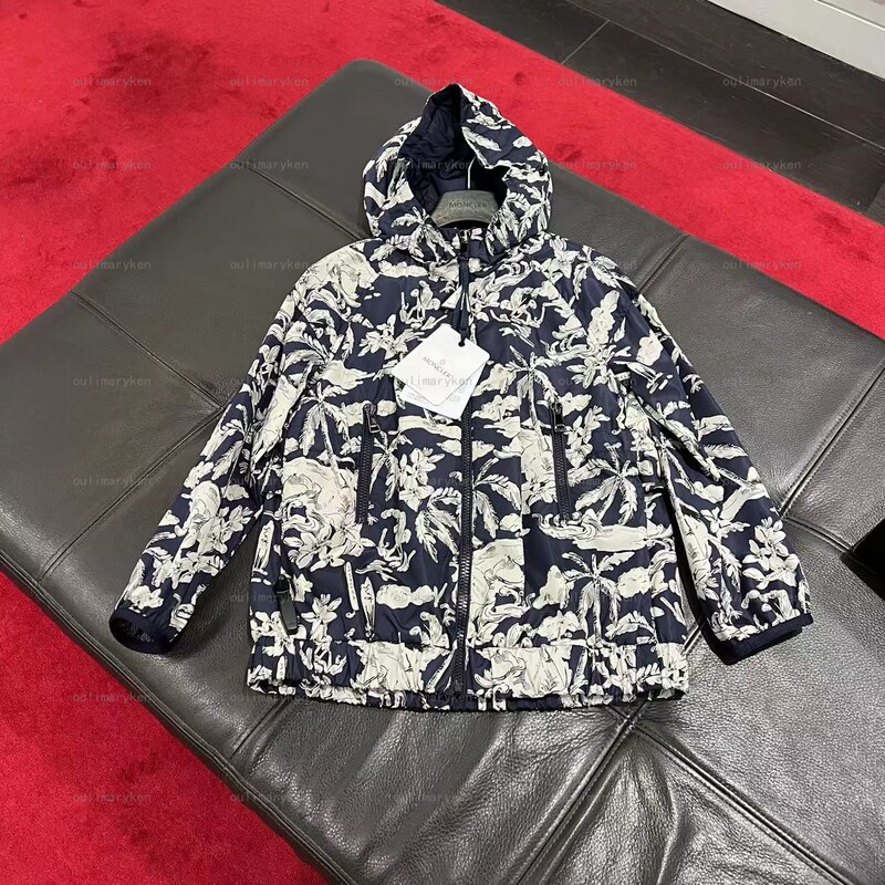 Outlet Moncler Boys' Hooded Jacket Tupeti Blue 8A Years Old