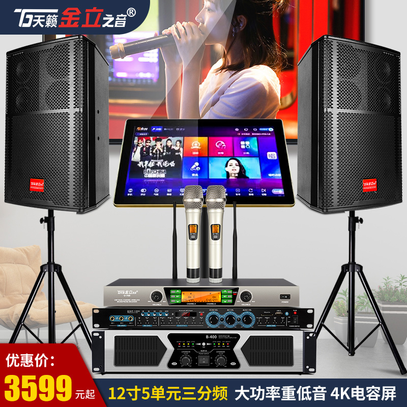 T22 12 inch outdoor sound K song professional stage performancKTV song square dance KTV song Bar dance classroom equipment wedding speaker suite full household