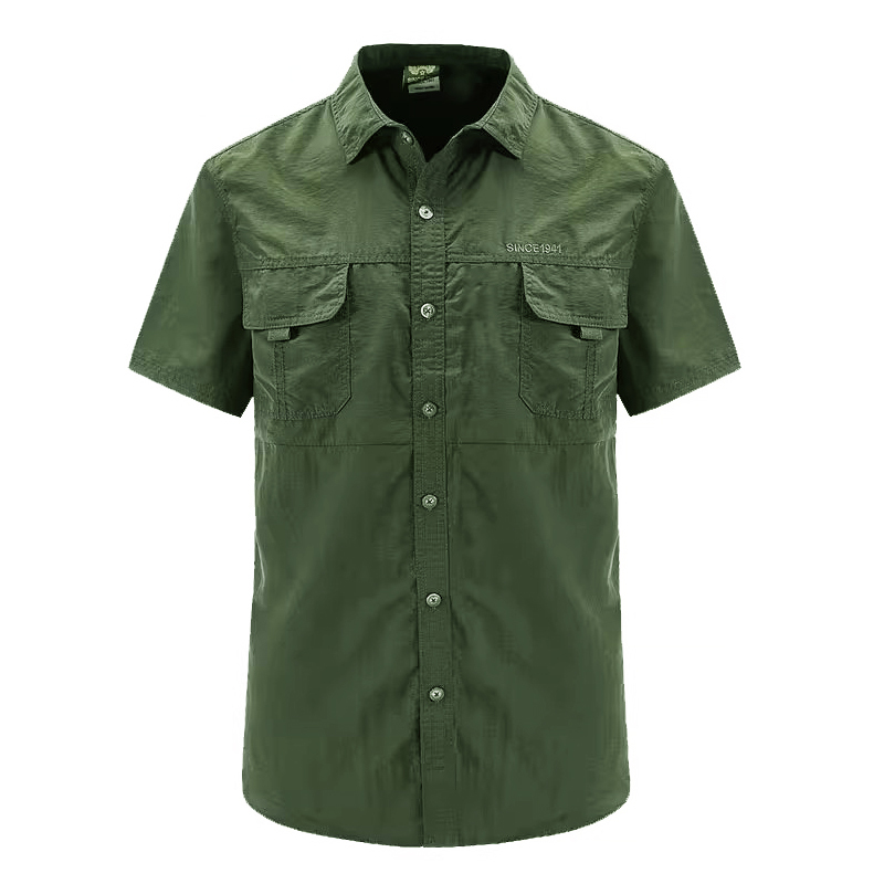 Summer Men's Outdoor Workwear Short-Sleeved Quick-Drying Shirt, Thin, Breathable, Functional Half-Sleeved Quick-Drying Top
