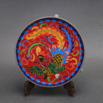 Qing Dynasty Ru kiln azure glaze filigree red ground phoenix pattern three-legged wash antique porcelain secretly engraved ancient poetry and antiques