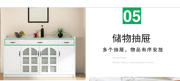 Sideboard Châu Âu mục vụ tủ trà hiện đại tối giản tủ bếp nhà bếp tủ lưu trữ tủ trắng tủ ăn - Buồng tủ gỗ nhỏ